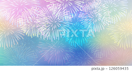花火 暑中見舞い 風景 背景 花火 暑中見舞い 風景 背景 126059435