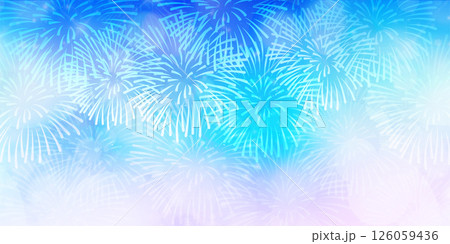 花火　暑中見舞い　風景　背景 126059436