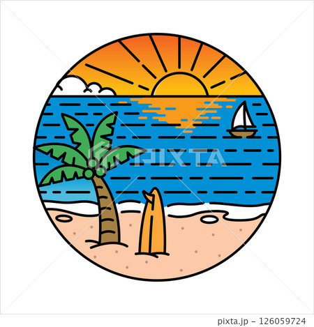 natural scenery in the frame illustration 126059724