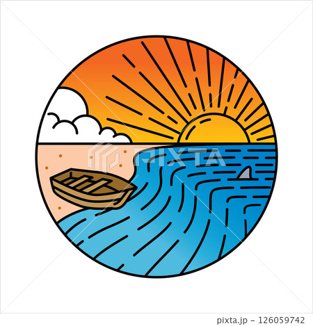 natural scenery in the frame illustration 126059742