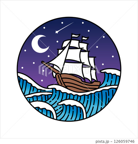 natural scenery in the frame illustration 126059746