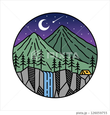 natural scenery in the frame illustration 126059755