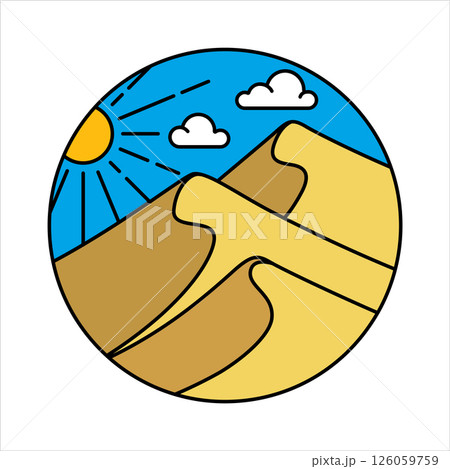 natural scenery in the frame illustration natural scenery in the frame illustration 126059759