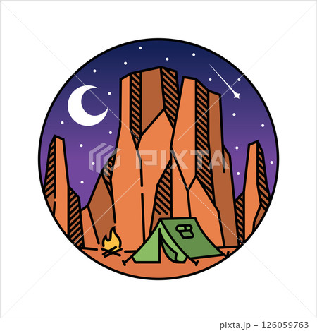 natural scenery in the frame illustration 126059763