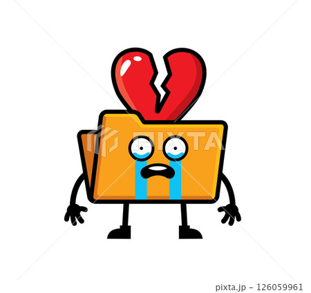 File folder mascot character design vector 126059961