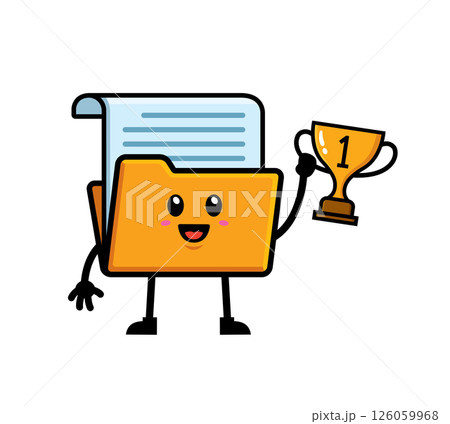 File folder mascot character design vector 126059968