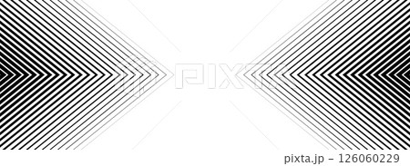 Black halftone arrow background. Repeated fading triangle gradation pattern. Arrows pointing in center direction backdrop. Vector thin to thick speed line concept texture for poster, cover, banner Black halftone arrow background. Repeated fading triangle gradation pattern. Arrows pointing in center direction backdrop. Vector thin to thick speed line concept texture for poster, cover, banner 126060229