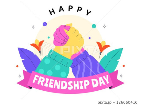 Happy Friendship Day Vector Illustration Featuring Young Boys and Girls Hugging Each Other or Putting Their Hands Together in a Flat Background Happy Friendship Day Vector Illustration Featuring Young Boys and Girls Hugging Each Other or Putting Their Hands Together in a Flat Background 126060410