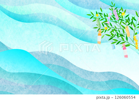 七夕　夏　短冊　背景 126060554