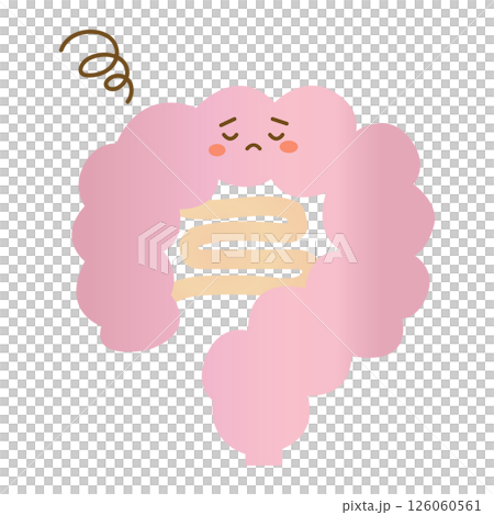Illustration of a sick intestine 126060561