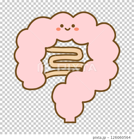 元気な腸のイラスト 線 線画 元気な腸のイラスト 線 線画 126060564