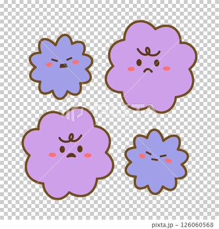 細菌　腸内細菌　悪玉菌　線　線画 126060568