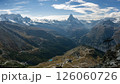 Stunning panoramic view of the Matterhorn from Blauherd, Switzerland 126060726