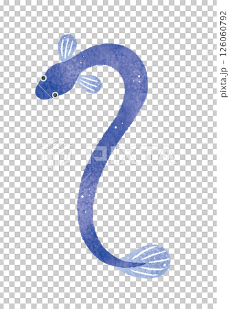 うなぎ ウナギ 鰻 水彩イラスト うなぎ ウナギ 鰻 水彩イラスト 126060792