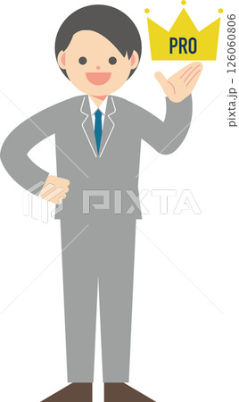プロであることを示すスーツの男性 プロであることを示すスーツの男性 126060806