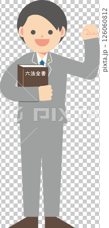 A businessman posing in a fist pump with the Six Codes in hand 126060812