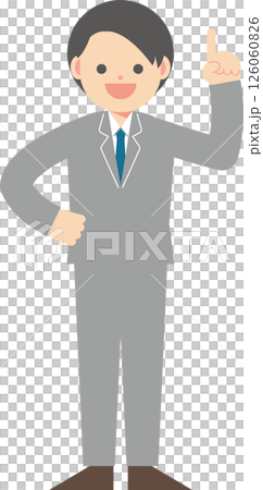 A man in a suit pointing his index finger A man in a suit pointing his index finger 126060826