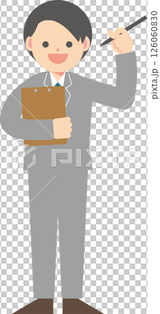 Men in suit with clipboard Men in suit with clipboard 126060830