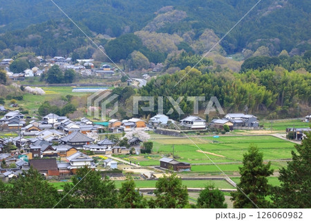 甘樫丘(あまかしのおか)から見た飛鳥寺と田園風景 126060982