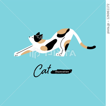 三毛猫のイラスト 126061172