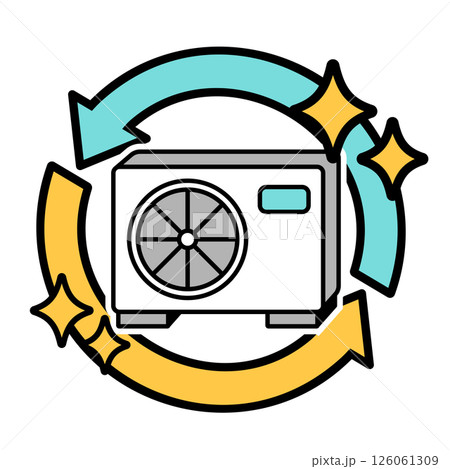 綺麗なエアコンのシンプルなイラスト 綺麗なエアコンのシンプルなイラスト 126061309