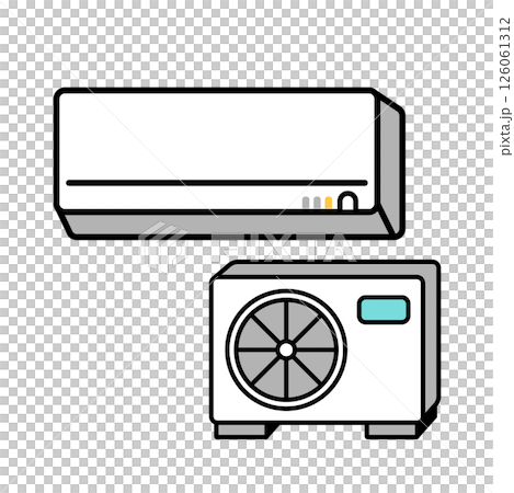 Air conditioner simple illustration Air conditioner simple illustration 126061312