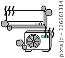 故障したエアコンのシンプルなイラスト 126061314