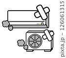 故障したエアコンのシンプルなイラスト 126061315