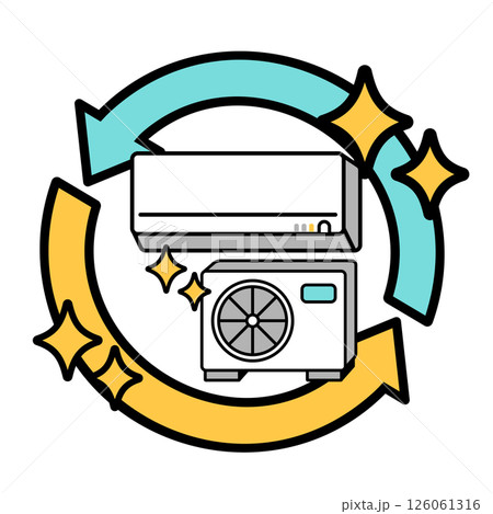 綺麗なエアコンのシンプルなイラスト 綺麗なエアコンのシンプルなイラスト 126061316