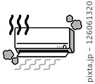 汚れているエアコンのシンプルなイラスト 126061320