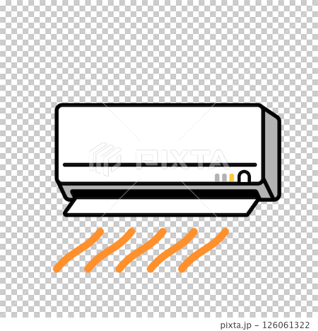 エアコンのシンプルなイラスト エアコンのシンプルなイラスト 126061322
