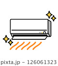 綺麗なエアコンのシンプルなイラスト 126061323