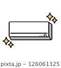 綺麗なエアコンのシンプルなイラスト 126061325