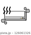 汚れているエアコンのシンプルなイラスト 126061326