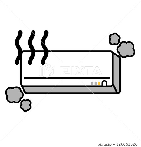 汚れているエアコンのシンプルなイラスト 汚れているエアコンのシンプルなイラスト 126061326
