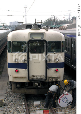 常磐線415系鋼鉄車さよなら運転（勝田車両センター） 126061457