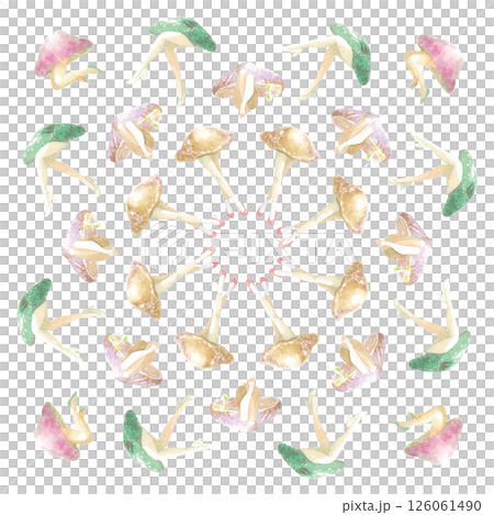 Mushroom People Pattern 01 126061490