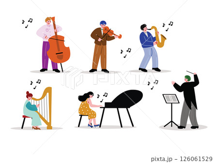 楽器を演奏する人たち 126061529