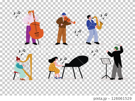 People playing musical instruments 126061529
