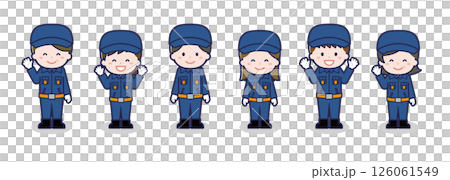 Various people set _ smile _ firefighter Various people set _ smile _ firefighter 126061549