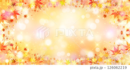 紅葉　もみじ　秋　背景	 126062219