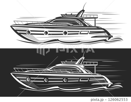 Vector logo for Speed Boat Vector logo for Speed Boat 126062553