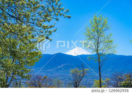 【初夏素材】新緑の季節の笛吹川フルーツ公園と甲府盆地【山梨県】 【初夏素材】新緑の季節の笛吹川フルーツ公園と甲府盆地【山梨県】 126062936