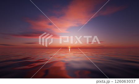 Beautiful sea sunset 126063037