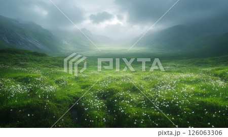 beautiful landscape in mountains 126063306