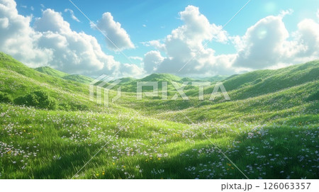 beautiful landscape with mountains and clouds beautiful landscape with mountains and clouds 126063357