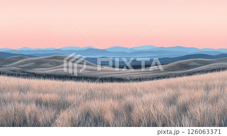 beautiful sunset in the mountains 126063371