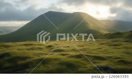 majestic sunset in the mountains landscape 126063393