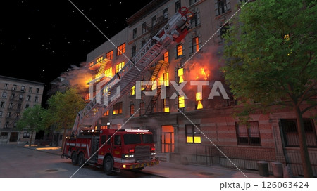 火災現場 126063424