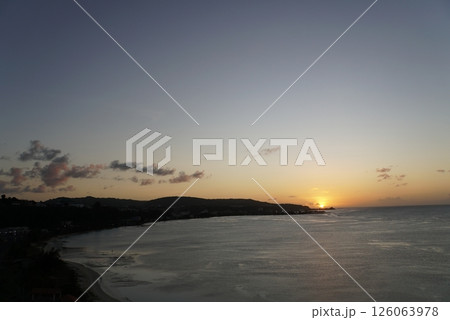 グアム、サンセットの風景　タモン湾 126063978